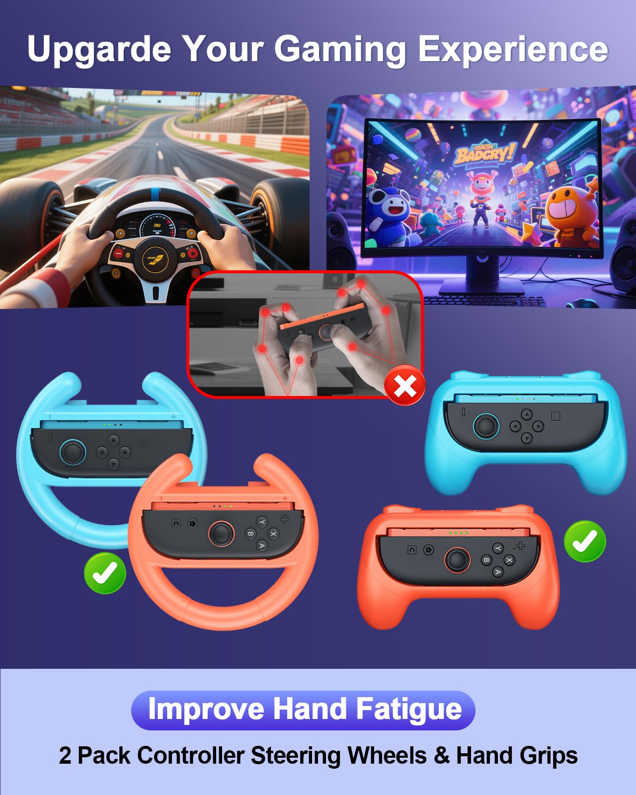 Ensemble de 23 accessoires pour Switch 2 2025, kit de rangement et de transport WAXITY avec station de recharge Switch 2, poignées, volant pour Joycon, housse de protection, protection d'écran