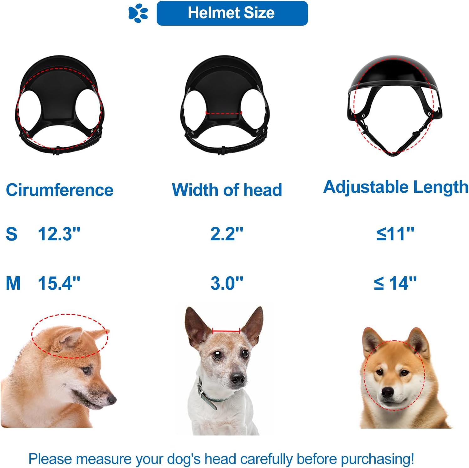 Petmolico Safety Helmets for Dogs,Dog Helmet with Anti-UV Clear Goggles&Ear Holes&Adjustable Strap,Comfortable&Protective Goggles Helmet for Small Animals for Outdoor Driving/Riding/Hiking/Biking