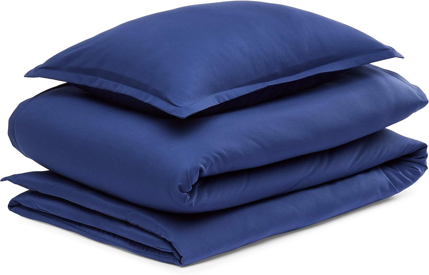 Amazon Basics Soft, Easy Wash, Lightweight Microfiber Kids Duvet Cover Set (Duvet Insert Sold Separately) - Twin/TwinXL, Midnight Blue