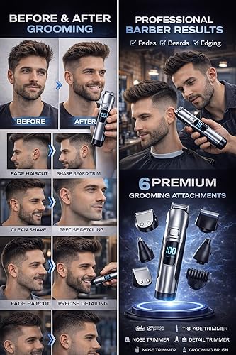 Professional Barber Kit for Men — top-down angle highlighting key features
