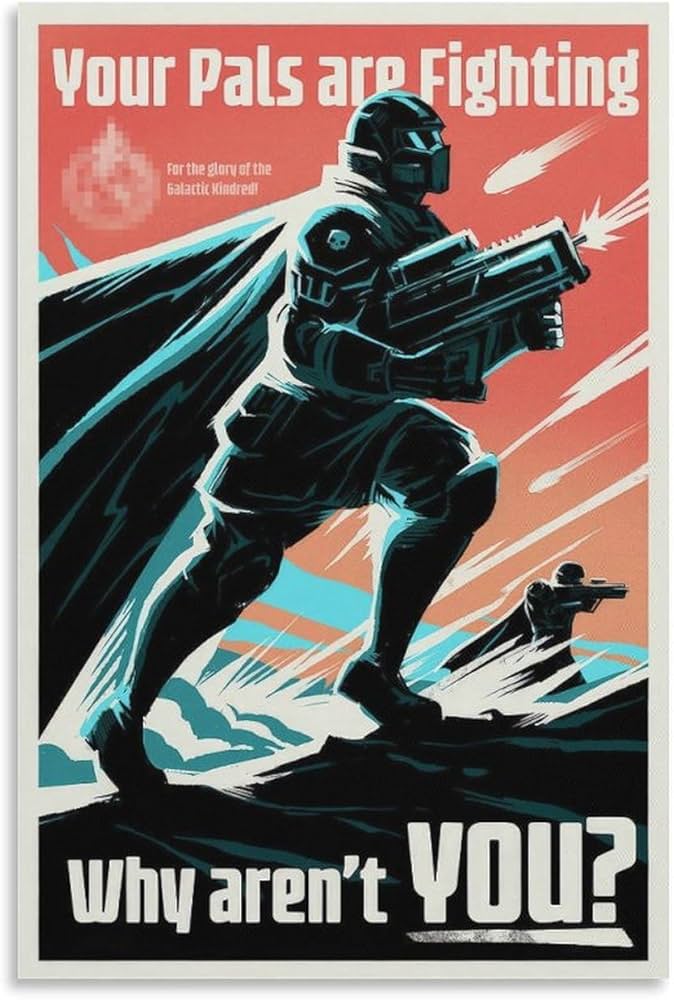 HELLDIVERS 2 Gamer Recruitment Video Game Posters for Room