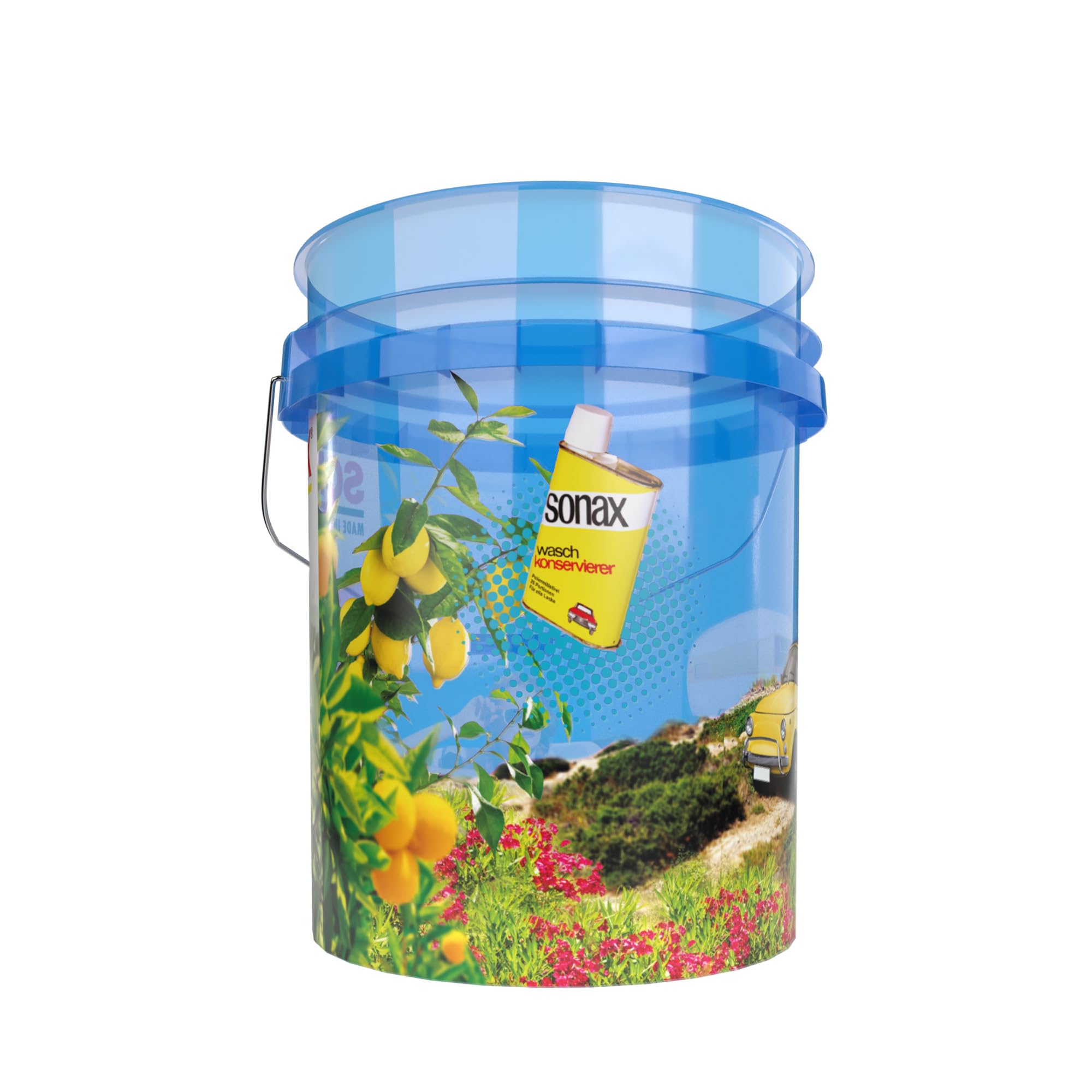 Sonax Seau de lavage de voiture, avec passoire et couvercle, gant de lavage, 19 l