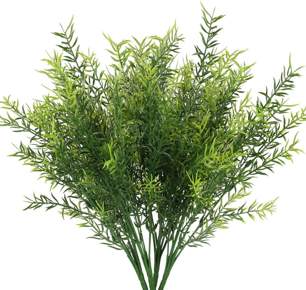 NAHUAA 4PCS Faux Greenery Plants Artificial Plants Plastic Fake Outdoor