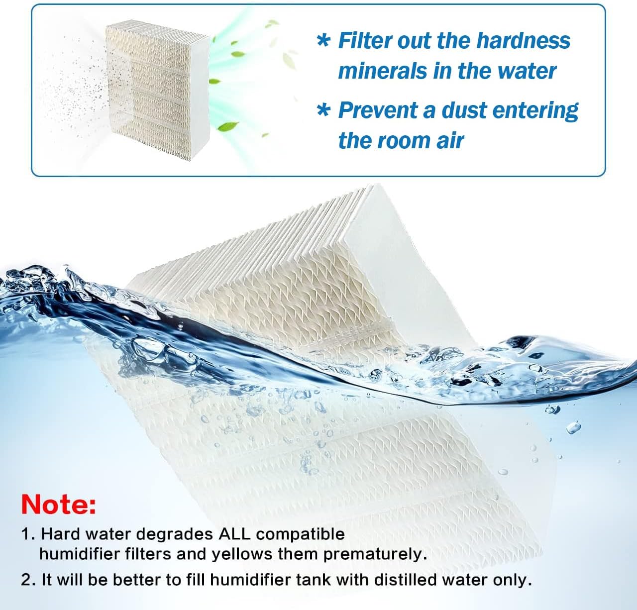 Alocs 1043 Humidifier Filter Wick Replacement for AIRCARE Essick Air 826000 831000 EP9800 EP9700 EP9500 EP9R800 EP9R700 EP9R500, Bemis Space Saver 800 8000 Series Evaporative Humidifiers
