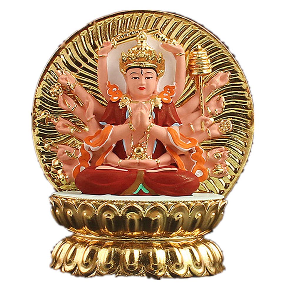 GGFFJ 12.5cm Resin Buddhist Supplies Tibetan Buddha Statue Home Decorate Bodhisattva Figurine