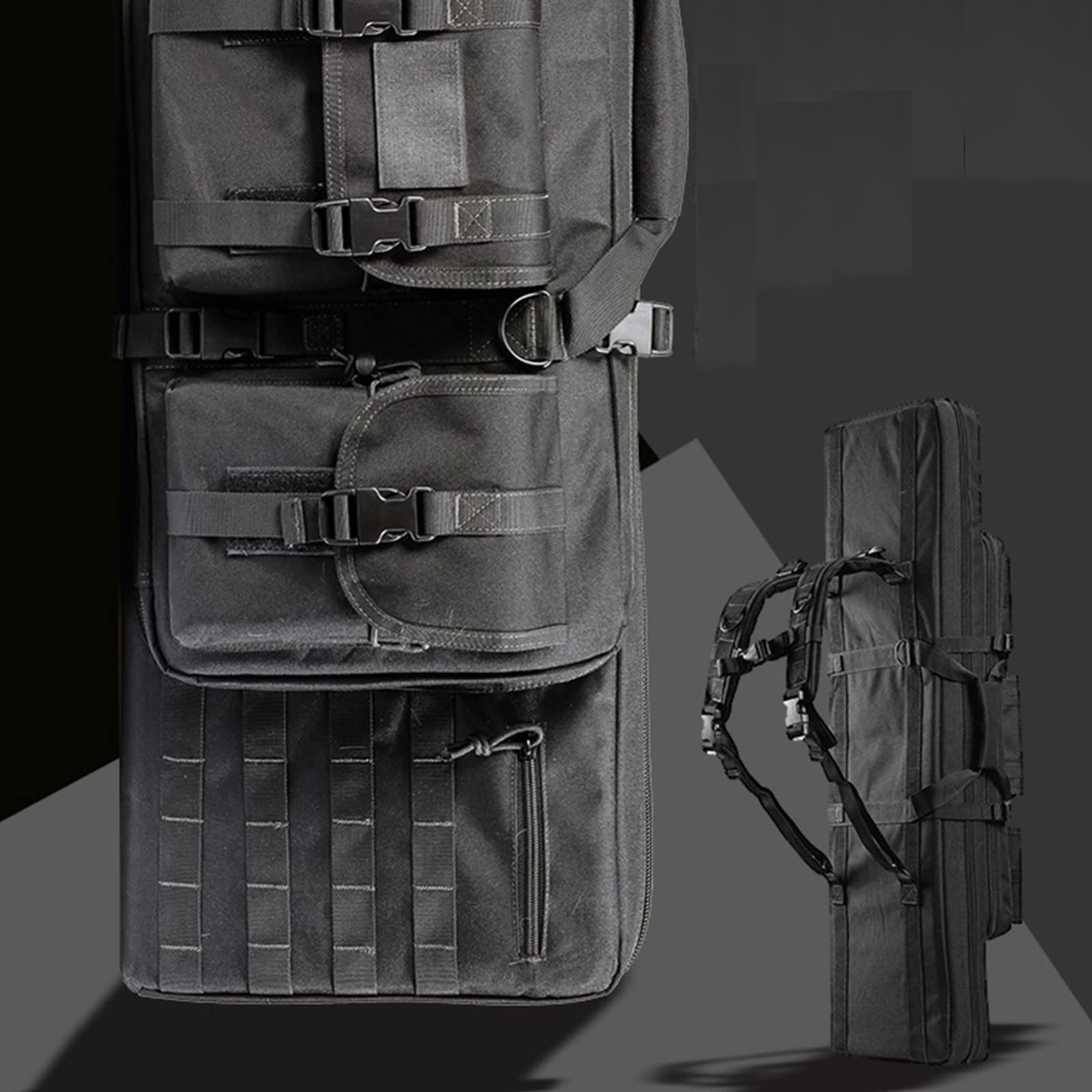 Funda para Armas Largas,Bolsa para Rifle con Cerradura,Funda para Transporte de Armas,Funda Mochila para Carabina, Escopeta de Airsoft con Correa para El Hombro para Caza Pesca