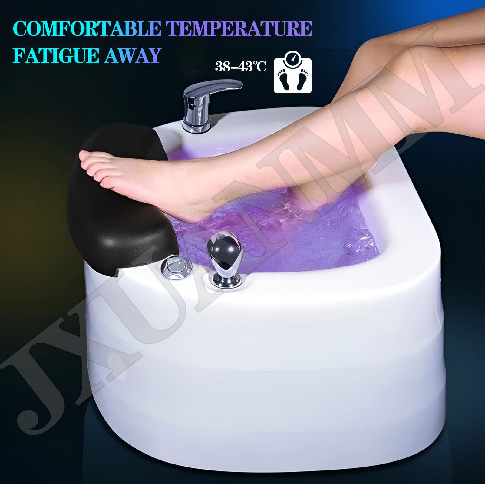 SPA de pies para pedicura, baño de pies acrílico con Masaje, Cuenco de pedicura con bañera portátil, SPA de pies con Calor y Masaje, Bomba Drenaje automático, inmersión Gran tamaño A