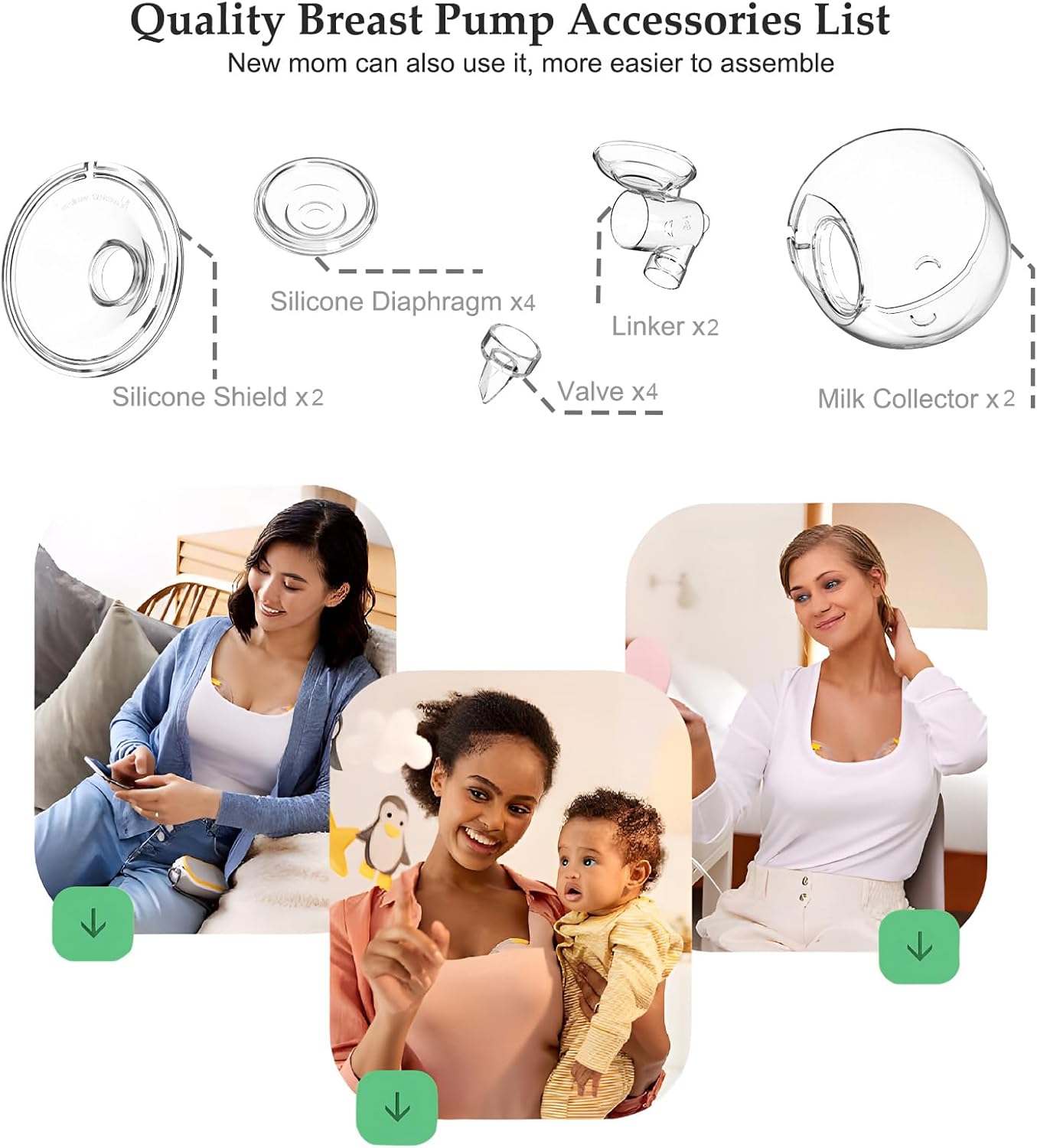 Wearable Breast Pump Parts Milk Collector Cup Flange Bhutan Ubuy