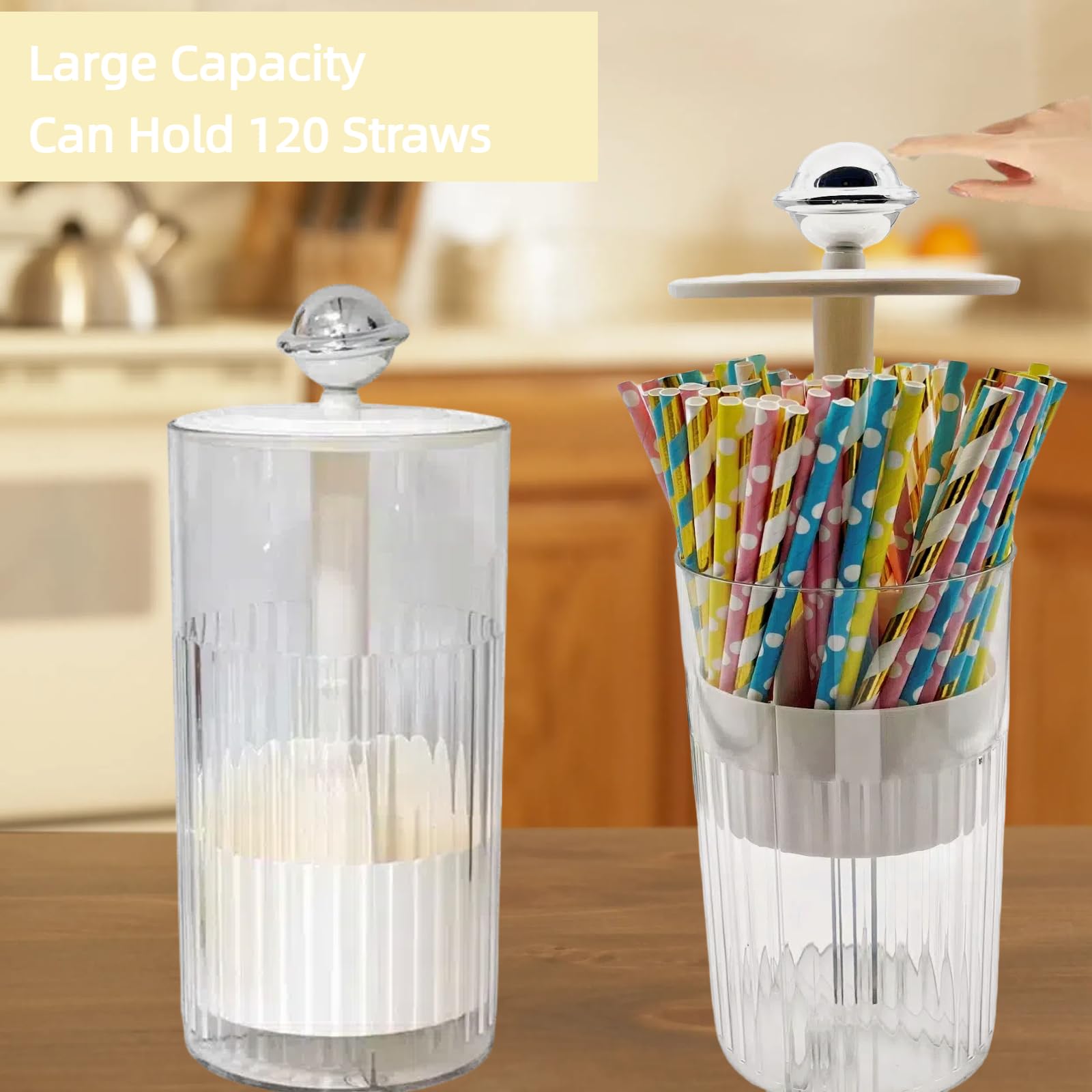 Strew Part Compartment Acrylic Storage Acrylic Straw Holder For Cabinet Door - 5 Compartment ...