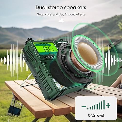 Miniatura 9 de Retekess Receptor de radio de onda corta TR113, AM FM LW WB VHF UHF AIR CB Radio de banda completa con recepción SSB, 3 puertos de antena y antena