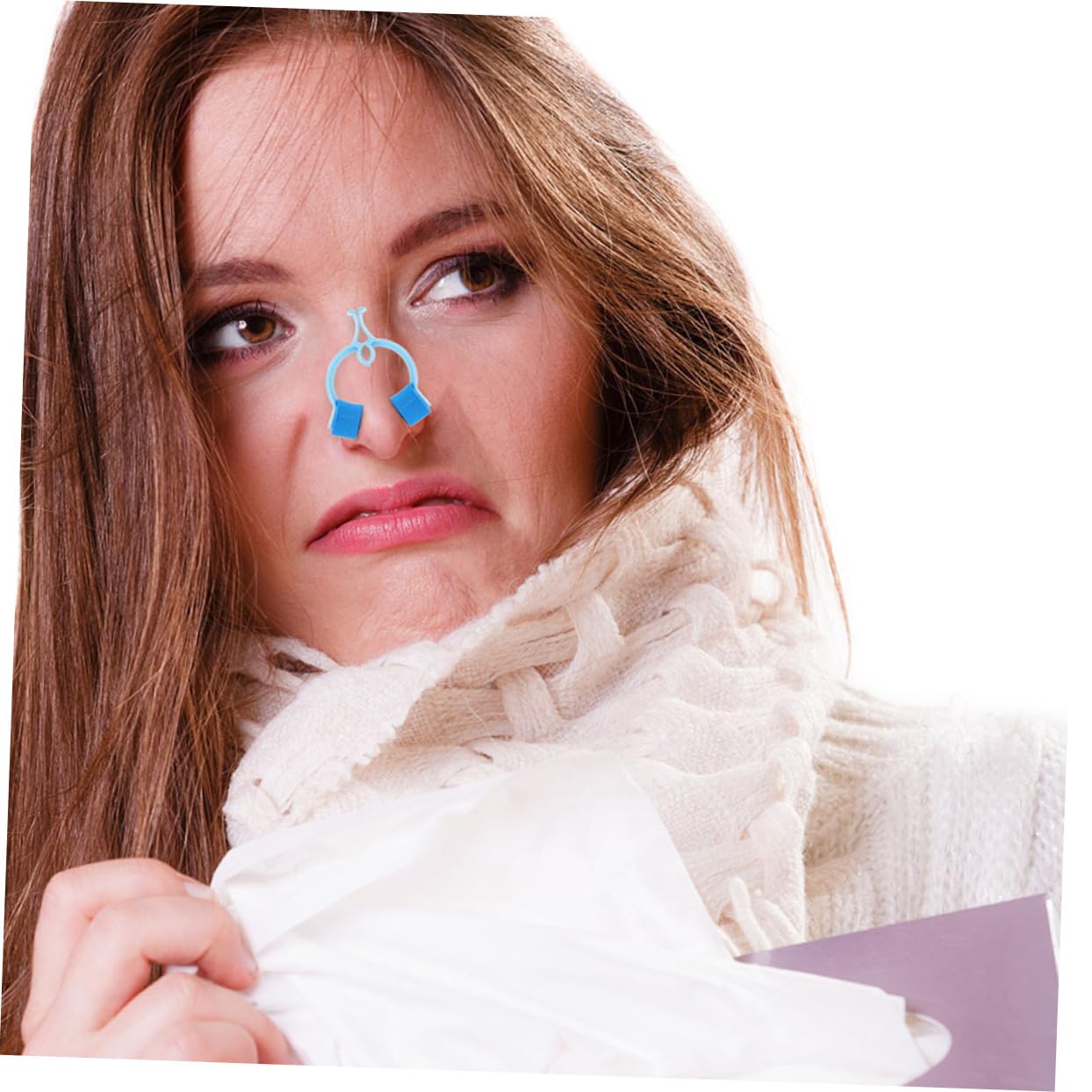 Gogogmee Nose Bleed Clips 4pcs Eva Pom Material Nose Correction Clips for Home Use