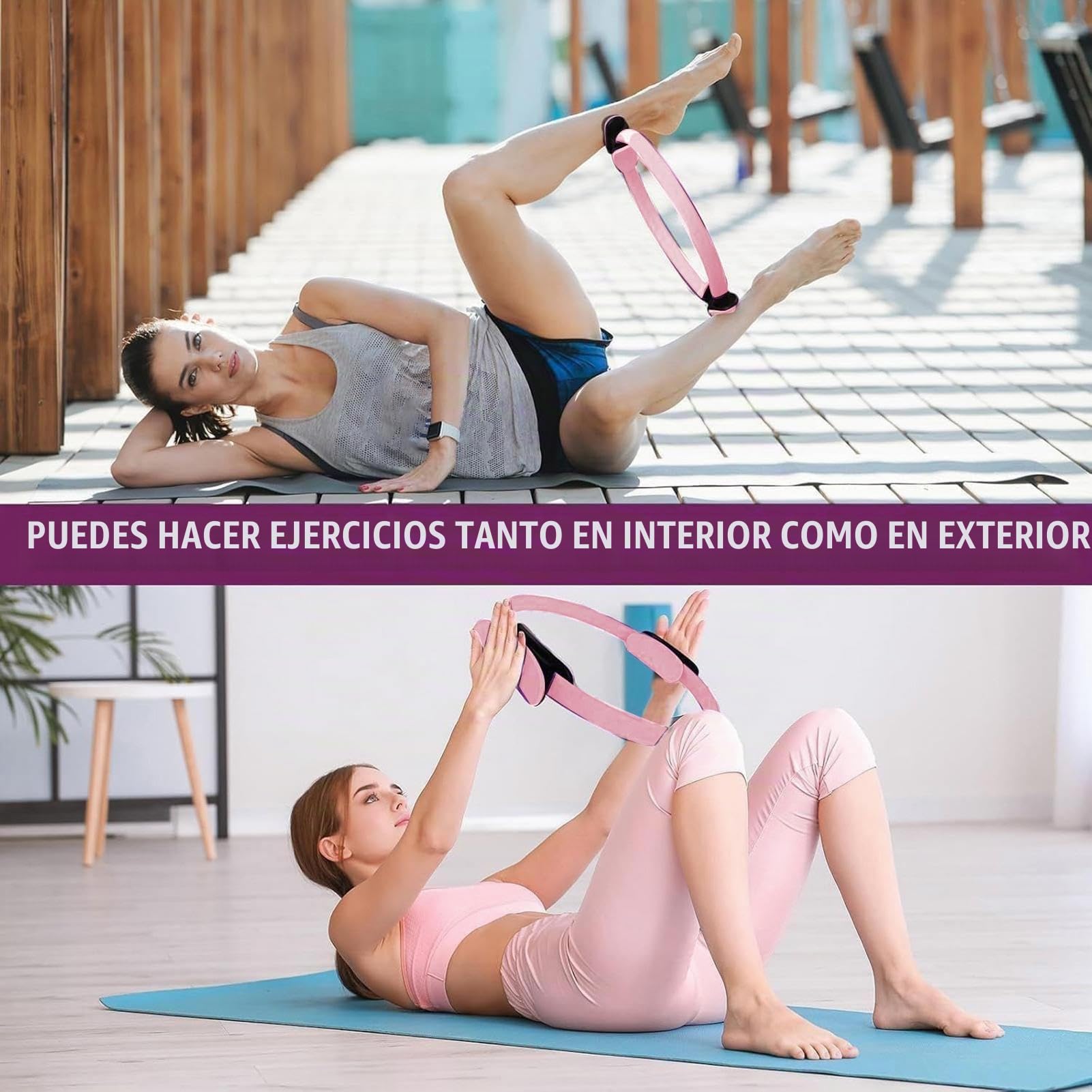 Juego De Anillas De Pilates, Kit Esencial De Pilates, Aro De Pilates Tonificante, Juegos De Aros Y Pelotas De Pilates, Anillas De Pilates Portátiles, Equipo De Yoga Y Fitness