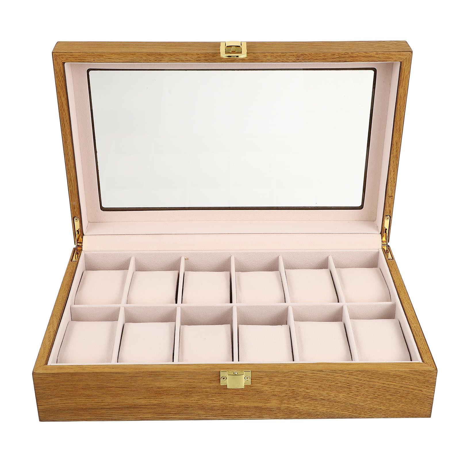 Toyvian Caja para Reloj de Pulsera de Madera, 12 Ranuras, Estilo Vintage