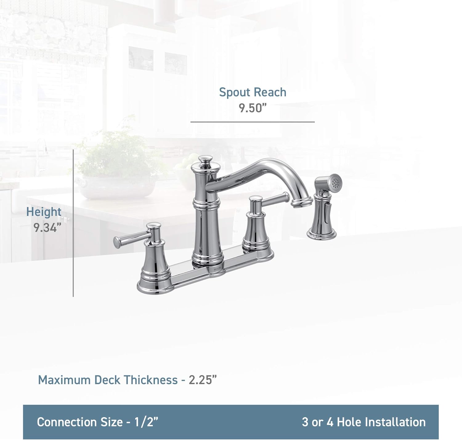 🔥 Hоt Dеаlѕ Moen 7255SRS Belfield Traditional Two Handle High Arc Kitchen Faucet with Side Spray, Spot Resist Stainless TOP оƒƒERS Moen 7255SRS Belfield Traditional Two Handle High Arc Kitchen Faucet with Side Spray, Spot Resist Stainless