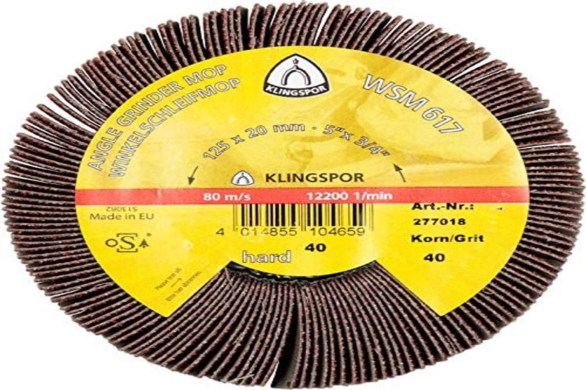 277015 Ruote Abrasive Doghe, WSM 617, 115 x 20 mm, Grana 60
