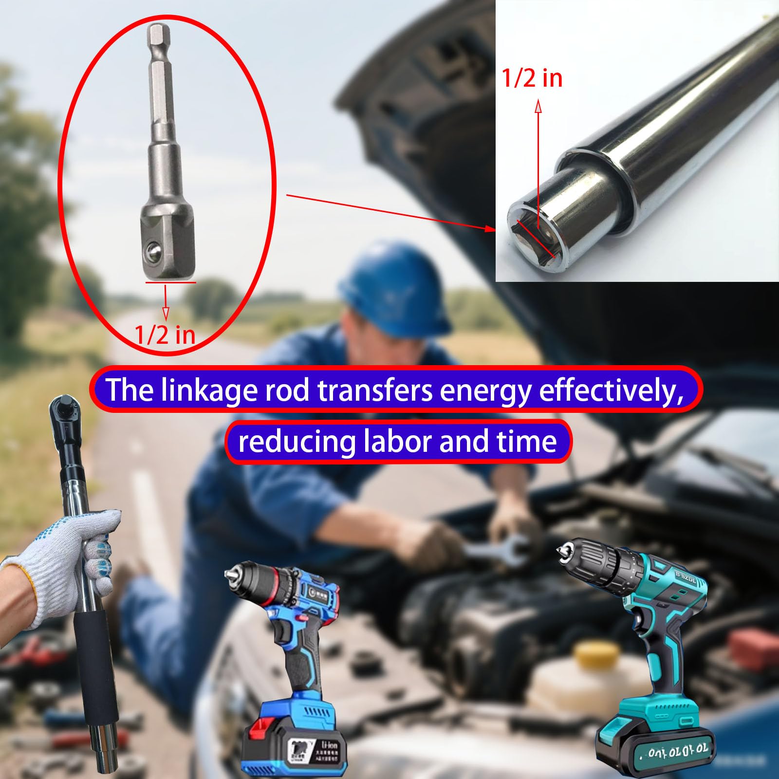 Offset Wrench Extender - Tight Spaces -5