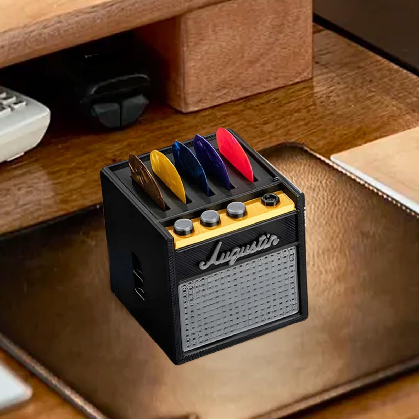 エレキギター、ケース、チューナー、アンプ、ケーブル、ピック Amazon | Mahnerop アンプギターピックホルダー、ギターピック