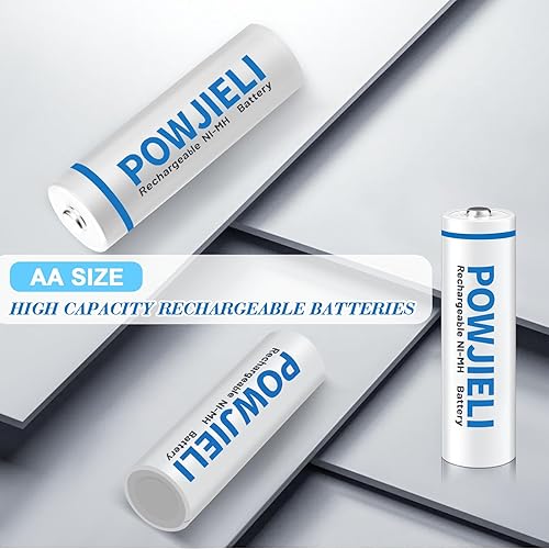 Miniatura 2 de Paquete de 12 baterías AA recargables Ni-MH de 1.2 V 1300 mAh doble AA, carga previa de baja autodescarga, dispositivos domésticos y luces solares