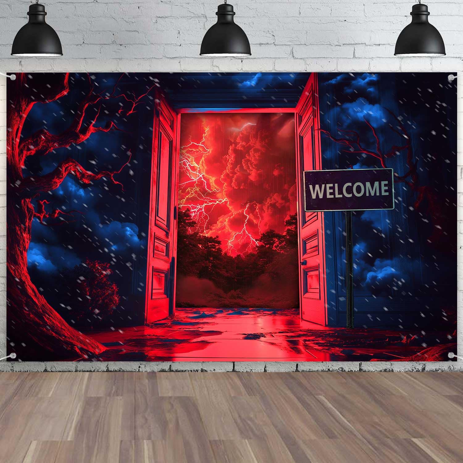 TOAOFY 7x5ft Horror Forest Background Reversing World Gate Backdrop Adventure Background for Halloween Birthday Party Children Birthday Decor Studio
