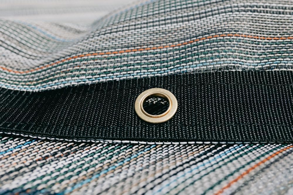 Reinforced 8' x 28' Roll Off Tarp - Heavy Duty Mesh Straight Tarp with Cordura® Panels