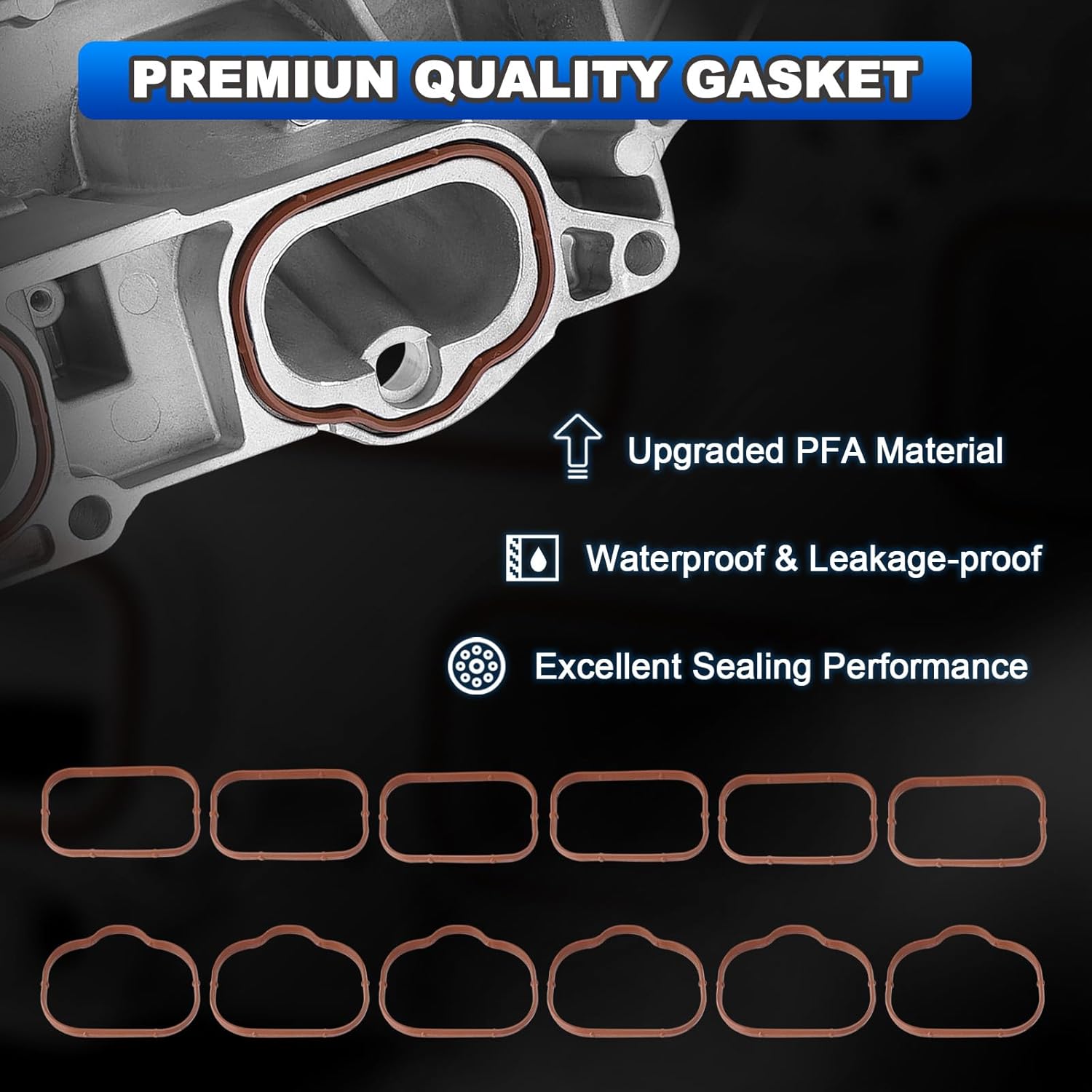 Upgraded Full Aluminum Engine Lower Intake Manifold with Gasket and Bolts Compatible with Jeep Dodge Chrysler Ram Cherokee Wrangler Journey Grand Caravan Durango Charger Challenger ProMaster 3.6L V6