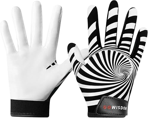 Miniatura 8 de DUFFOBAN Guantes de fútbol  Guantes de receptor de silicona para niños y jóvenes  Guantes de fútbol súper adhesivos para receptor deportivo para una