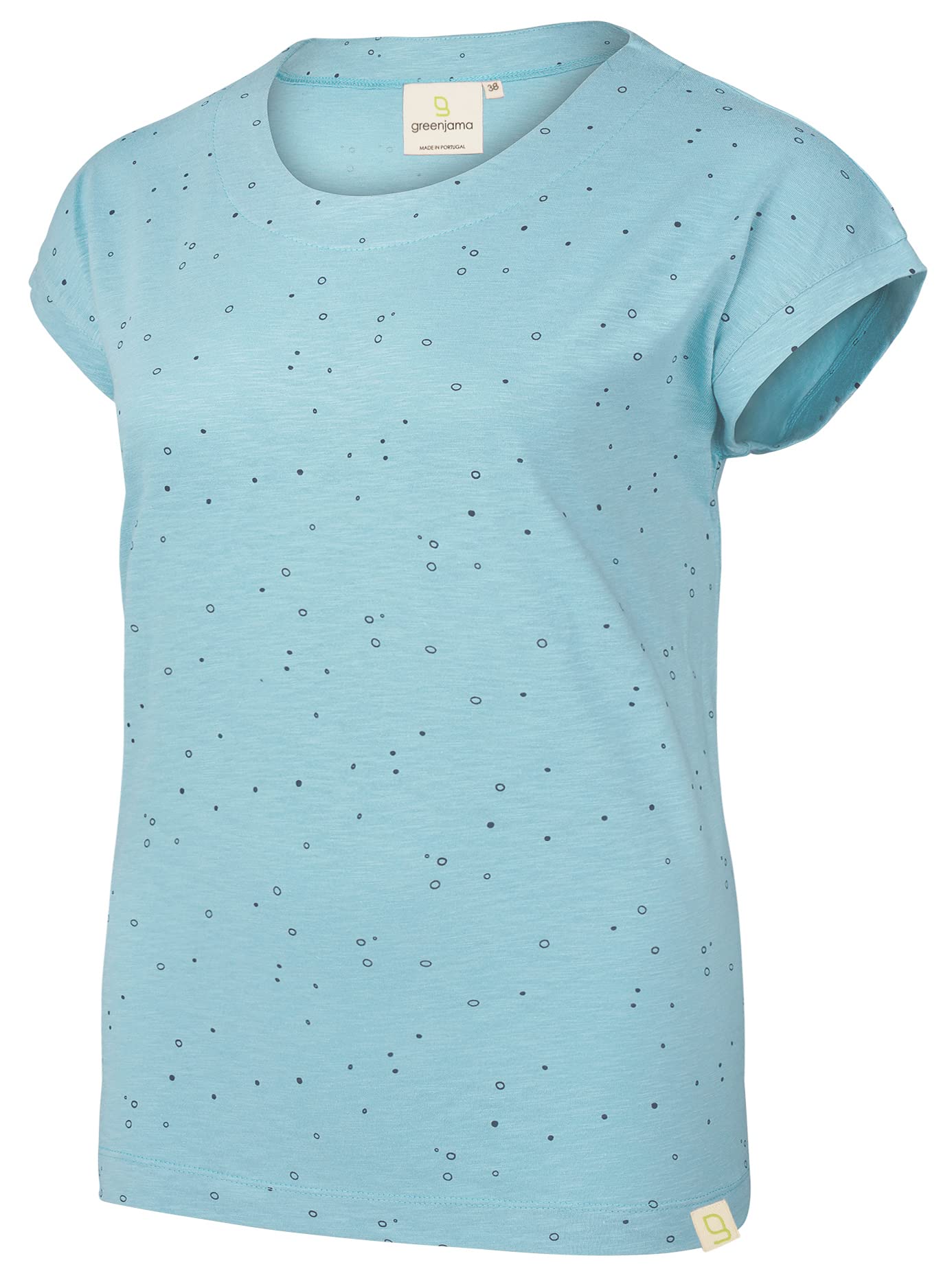Maglietta Slub Jersey con Stampa Parte Superiore del Pigiama Donna