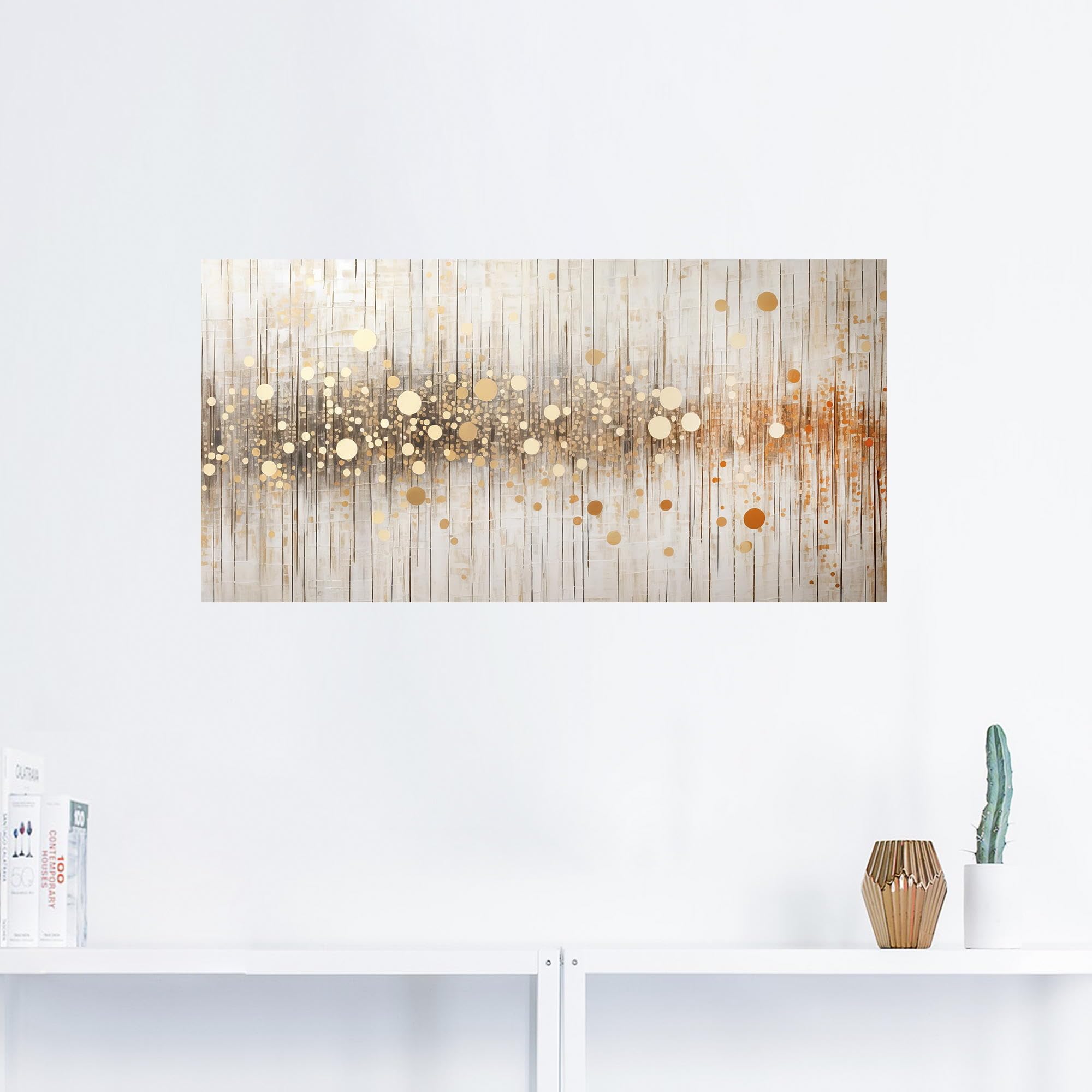 ARTland Wanddeko Wandtattoo selbstklebende Vinylfolie 100x50 cm Loft Deko Modern Abstrakt Linien Elegant Energie Geometrie U5EP