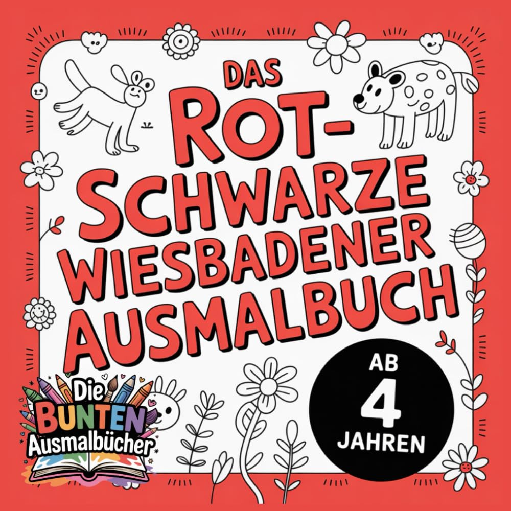 Das rot-schwarze Wiesbadener Ausmalbuch (Die bunten Ausmalbücher)