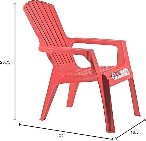 Miniatura 2 de Adams Silla Adirondack de polipropileno rojo para niños
