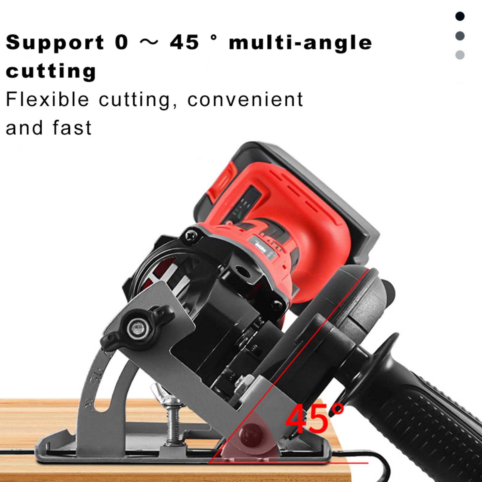 Soporte de corte para amoladora angular ajustable 45 grados con guía base