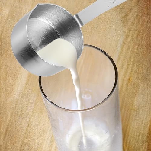 Miniatura 5 de Hemoton Mini sartén, calentador de mantequilla de acero inoxidable con boquilla de vertido, mini olla calentadora de leche, olla de fusión de