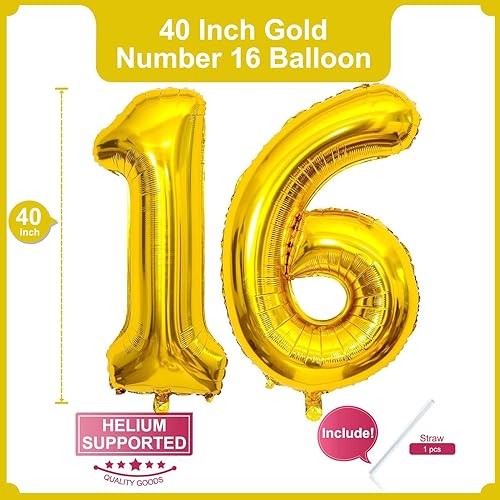 Miniatura 4 de Globo verde oscuro de 40 pulgadas con el número 16, 61 de tamaño grande, de papel de aluminio de mylar, globos de helio verde oscuro para fiesta de