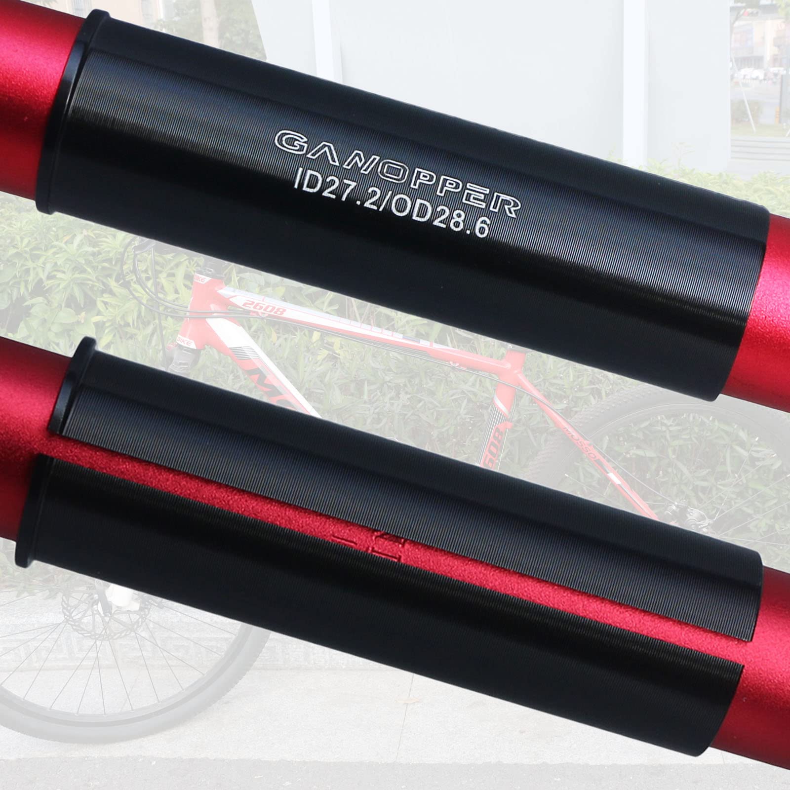 GANOPPER 100mm Sattelstützen Reduzierhülsen 22.2/25.4/26.6/27.2/28.6/30