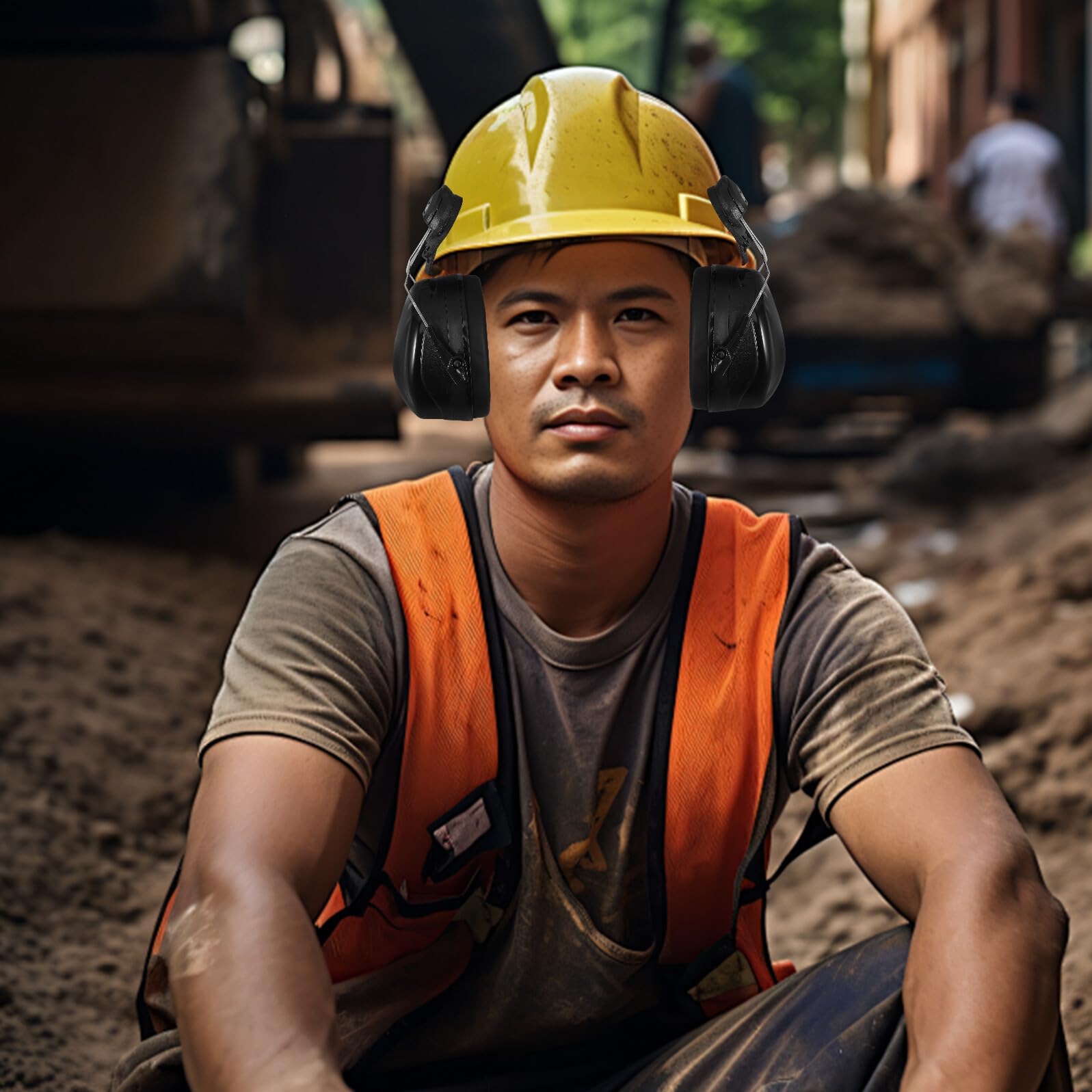 Mipcase Orejeras De Seguridad Industriales Cancelación De Ruido Para Casco De Construcción, Ajustables, De Abs Resistente y Diseño Ligero, Protección Auditiva Para Entornos Ruidosos y Uso Laboral