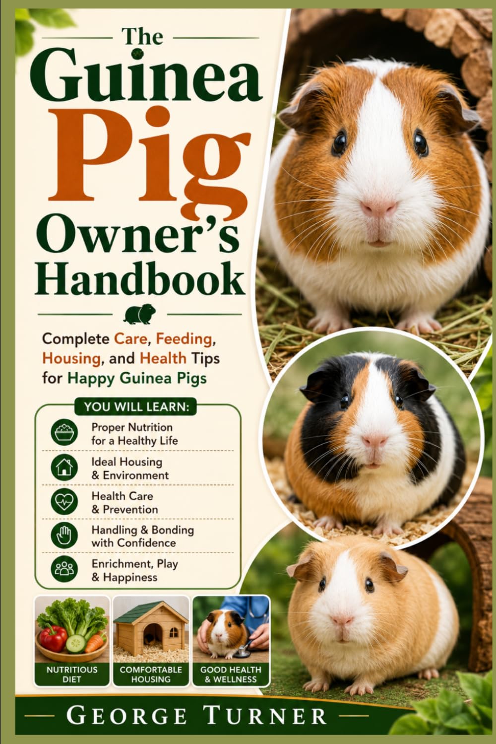 The Guinea Pig Owner’s Handbook: Complete Care, Feeding, Housing, and Health Tips for Happy Guinea Pigs