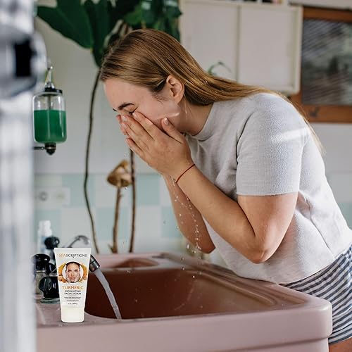 Miniatura 7 de Exfoliante facial exfoliante de cúrcuma exfoliante natural para limpiar la piel, lavado facial - 5 onzas de limpieza profunda y rejuvenecimiento