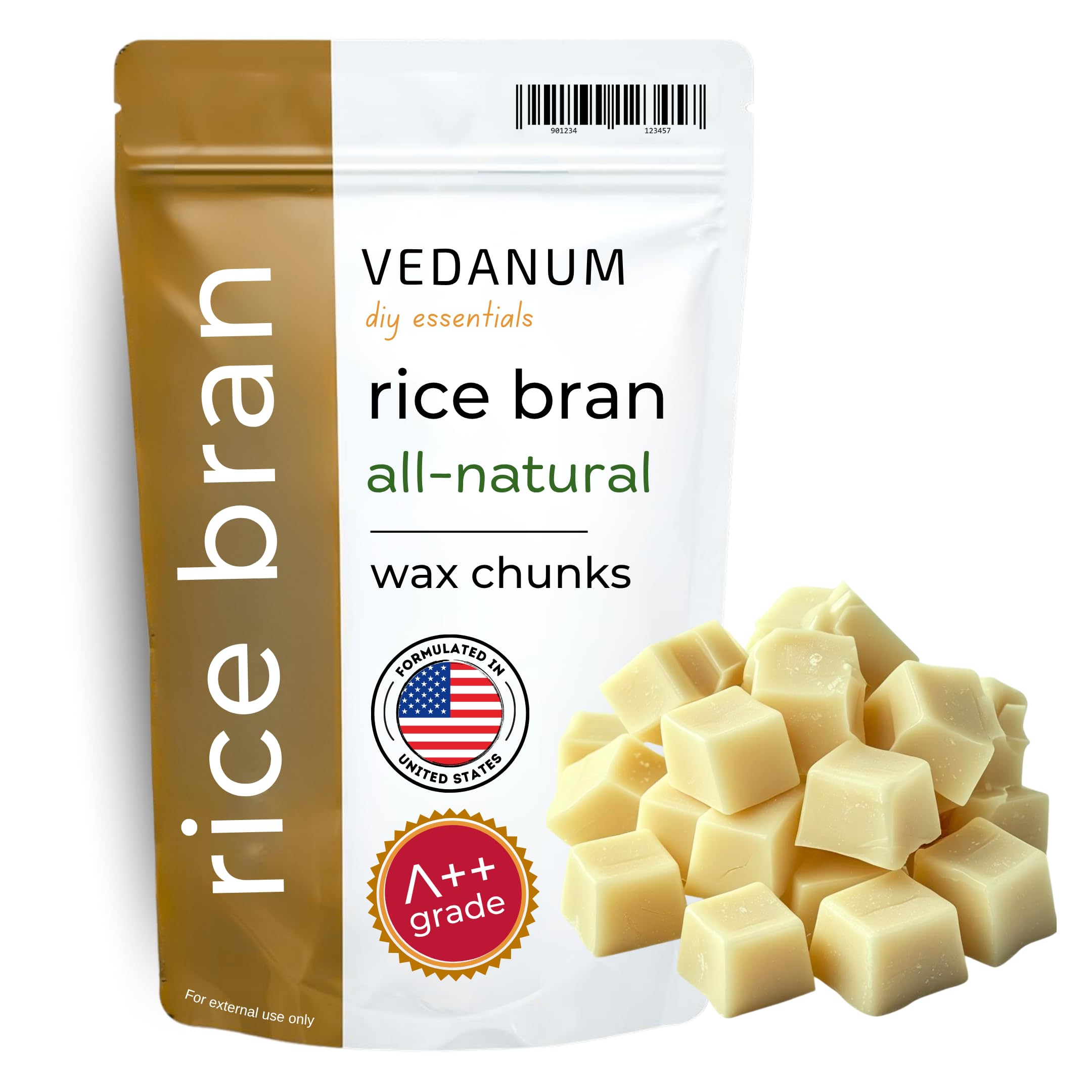 Vedanum Premium Unrefined Natural Rice Bran Wax for Candle Making and Skincare | Smoke Free | Processed by American Wax Company 1Kg-image-18