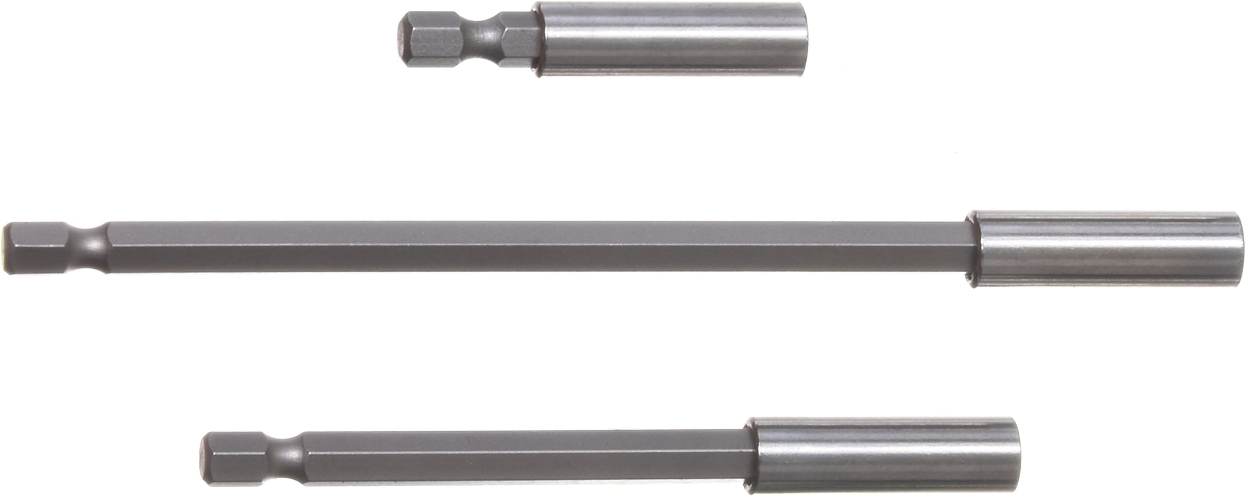 DrixetMagnetic Bit Holder Extensions 2”, 4” & 6” for Quick Change - Universal 1/4" Hex Shanks That Fits Most Power Drills - 3 Piece Set