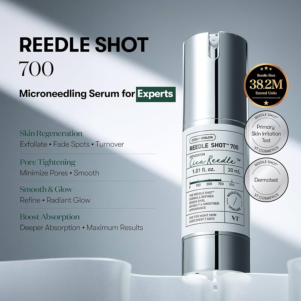 CICA reedle SHOT 700 30ml 4本セット Amazon.com: VT COSMETICS CICA Reedle Shot 700, Spicule