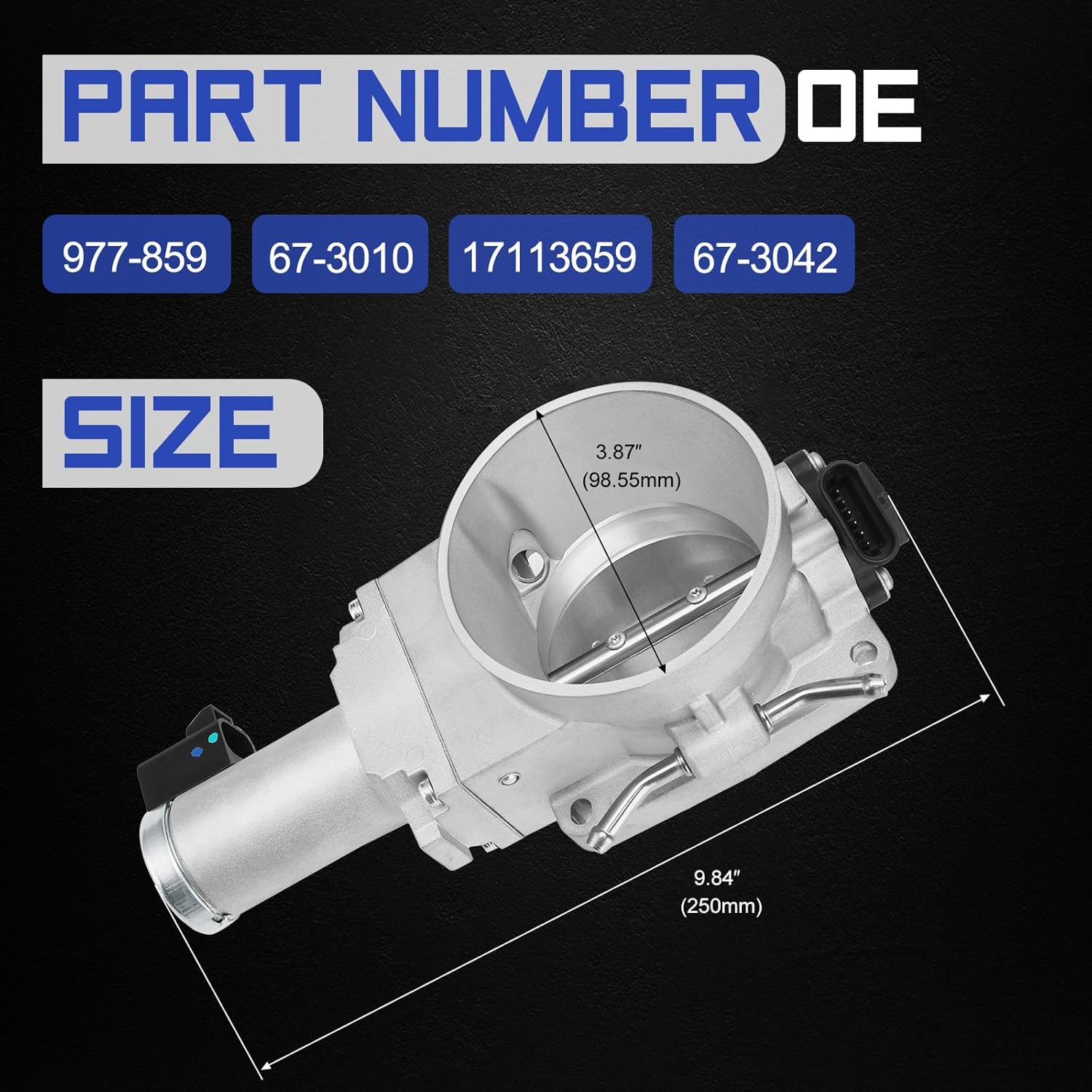 977-859 Electronic Throttle Body For 00-02 Chevy Silverado 1500 2500 3500 Avalanche Suburban Tahoe/GMC Sierra Yukon Yukon XL/Cadillac Escalade Replaces# 67-3010 S20032 17113659 - Image 6