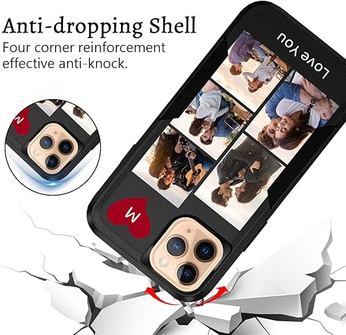 Miniatura 10 de Fundas de teléfono personalizadas con múltiples imágenes para iPhone 11 Pro Max, imágenes personalizadas, protección contra caídas, cuerpo completo,