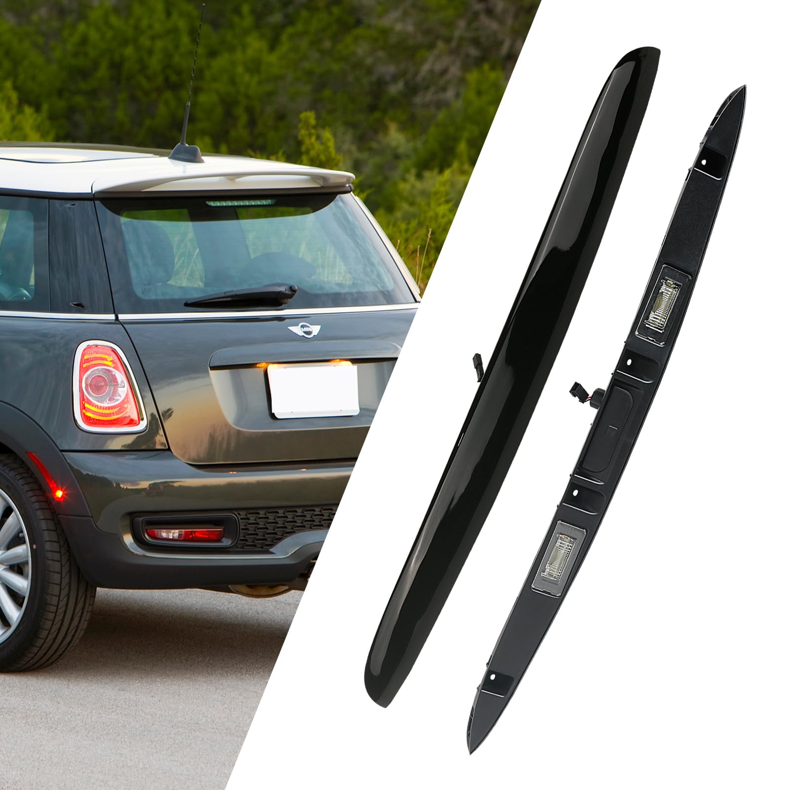 Maneta de maletero trasero negro TQPONLY con ajuste preciso para R56 a R61