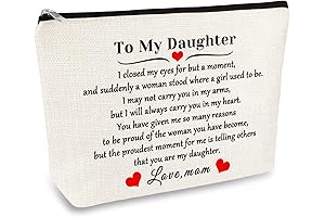 From Mom To My Daughter Makeup Cosmetic Bag Christmas Birthday Graduation Bridal...
