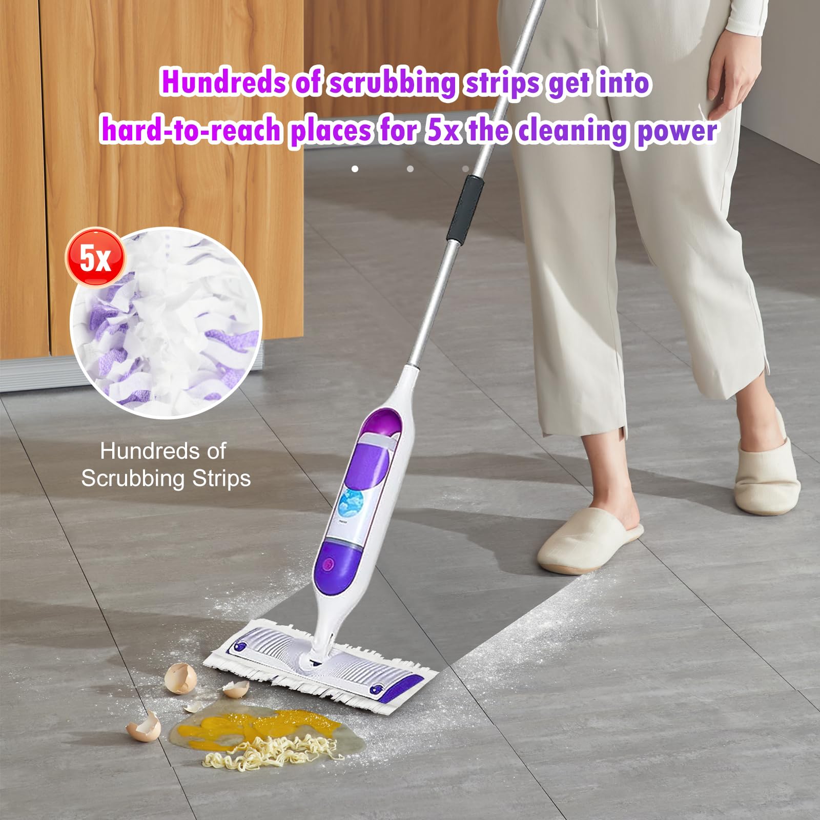 Paquete de 20 recambios desechables para mopa Swiffer PowerMop, kit de fregona multisuperficie, repuesto de almohadilla de fregona multisuperficie para mopa Swiffer Power para limpiar suelos