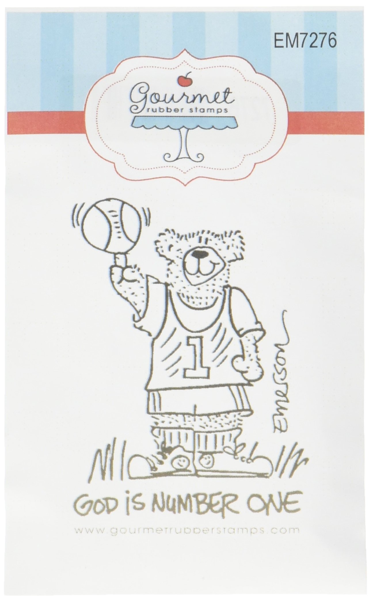 Gourmet Rubber Stamps Cling Stamps 2.75-inch x 4.75-inch-God is Number One