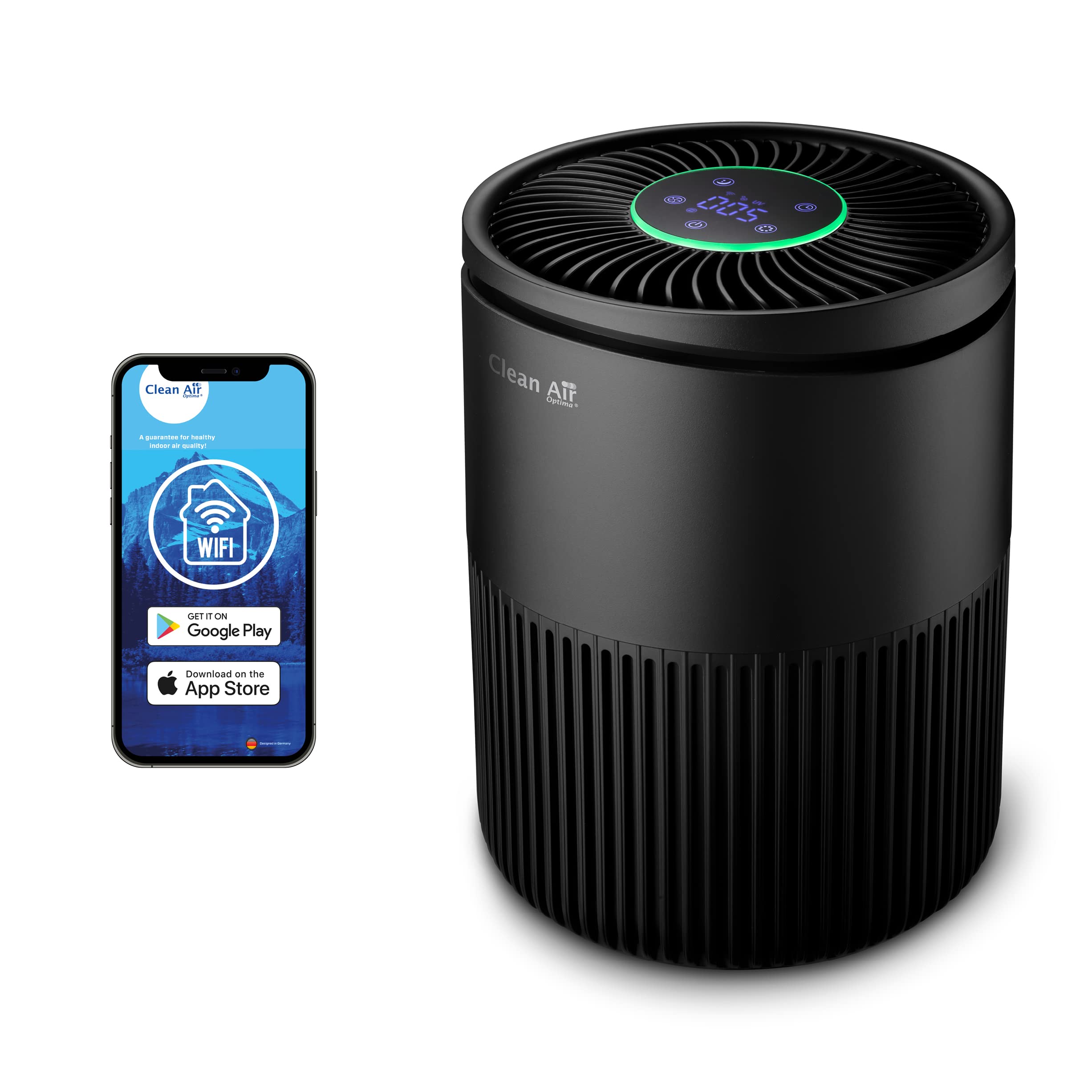 Clean Air Optima - Purificatore d'aria intelligente HEPA UV ed ionizzatore CA-503T Compact Smart