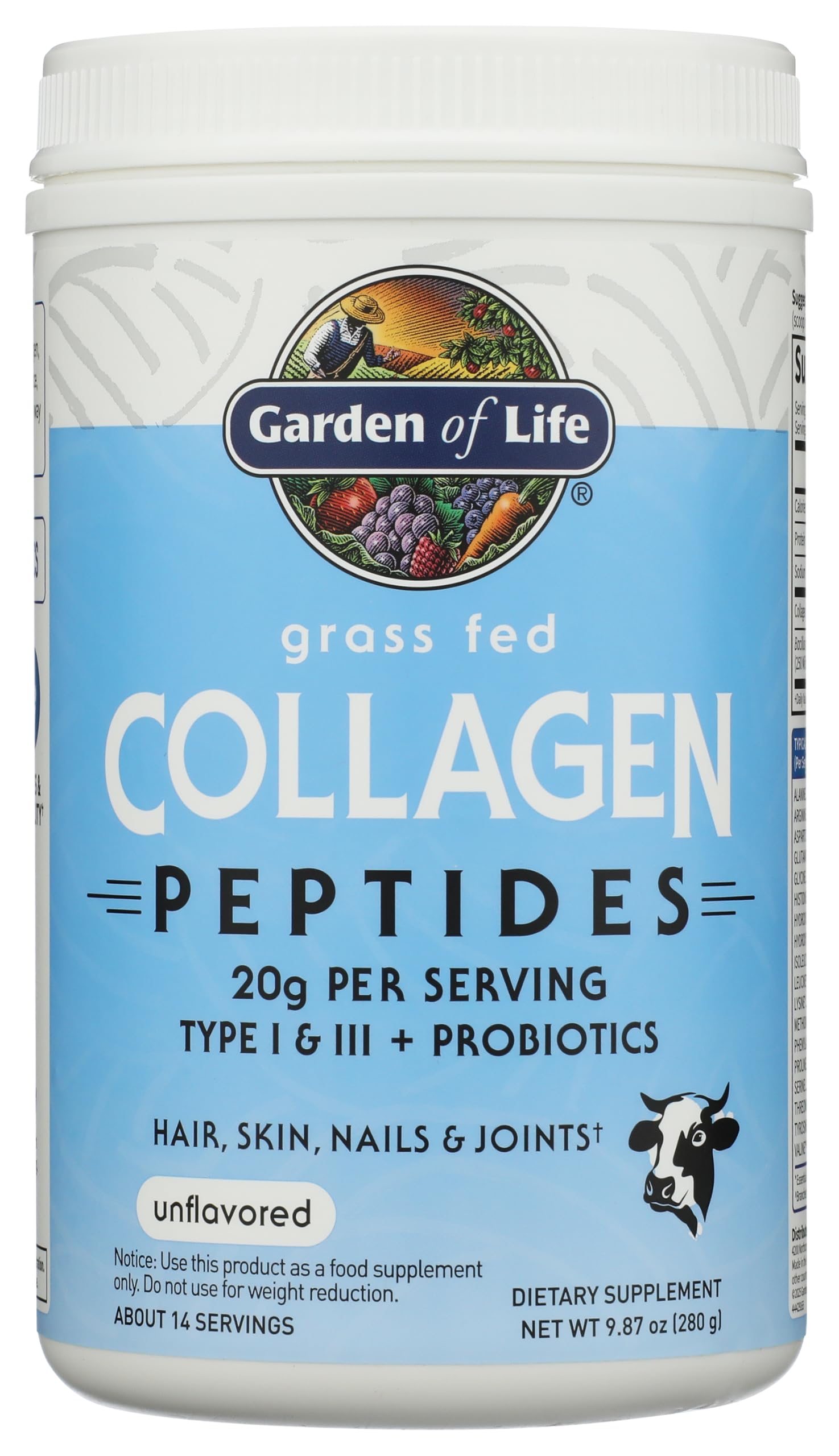 Garden of Life Grass Fed Collagen Peptides - 280g