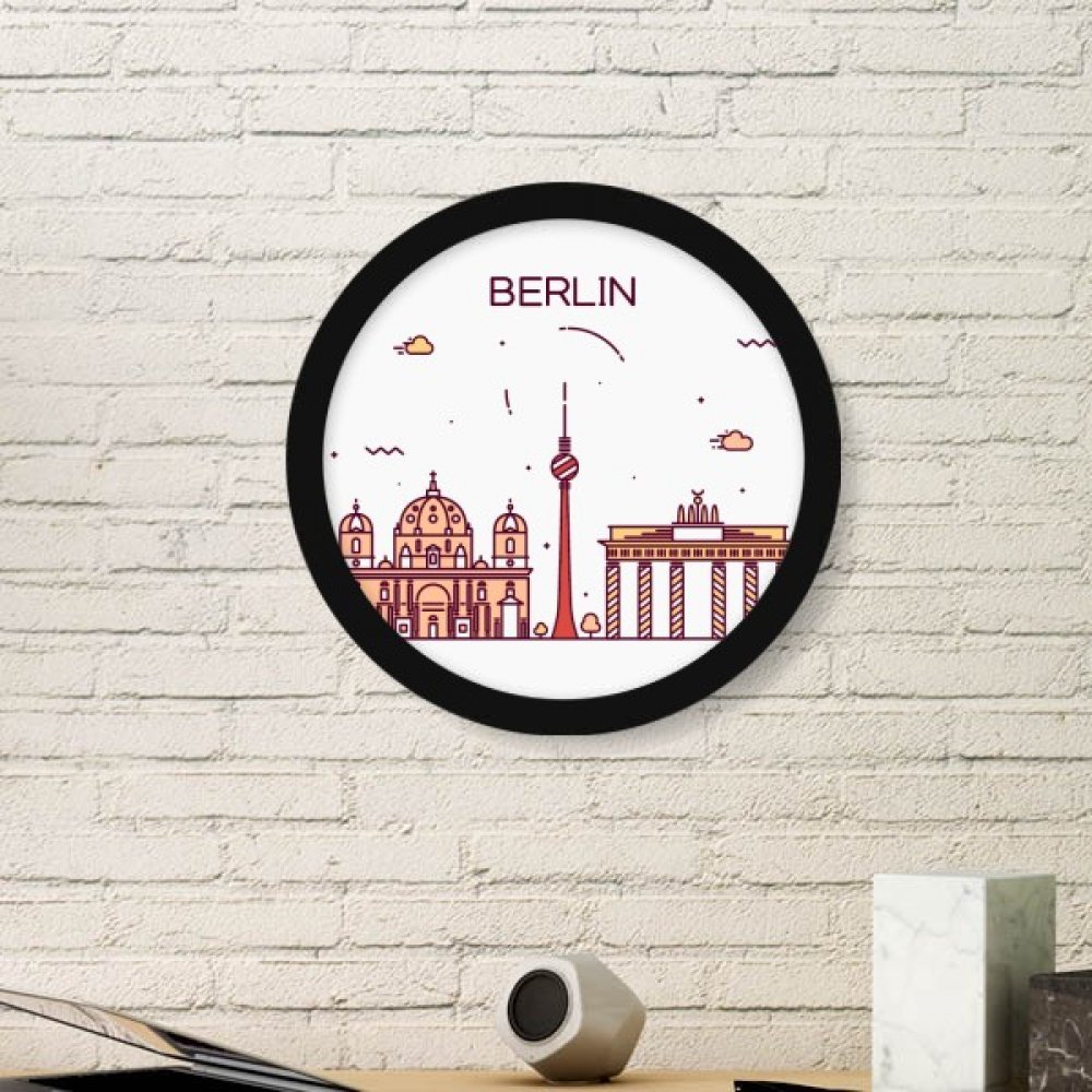 Cadre photo Berlin Allemagne peinture art print noir décoration murale simple medium