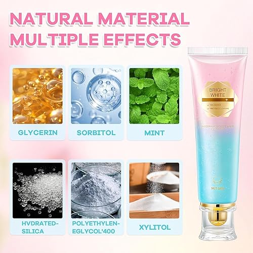 Miniatura 4 de Pasta dental blanqueadora de niacinamida, menta suave para un aliento fresco, aliento fresco las 24 horas, pasta de dientes con infusión de